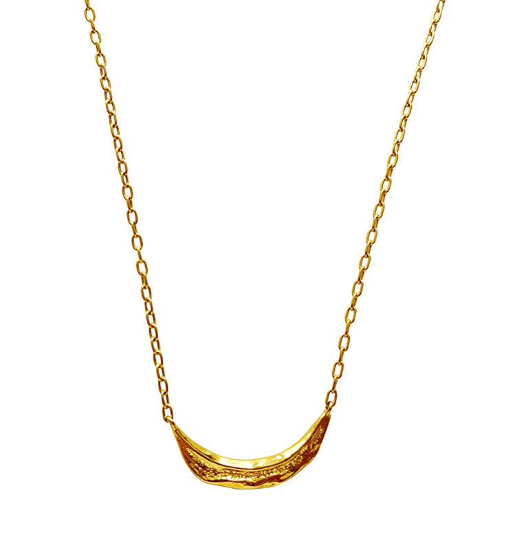 Archaic Moon Bar Necklace