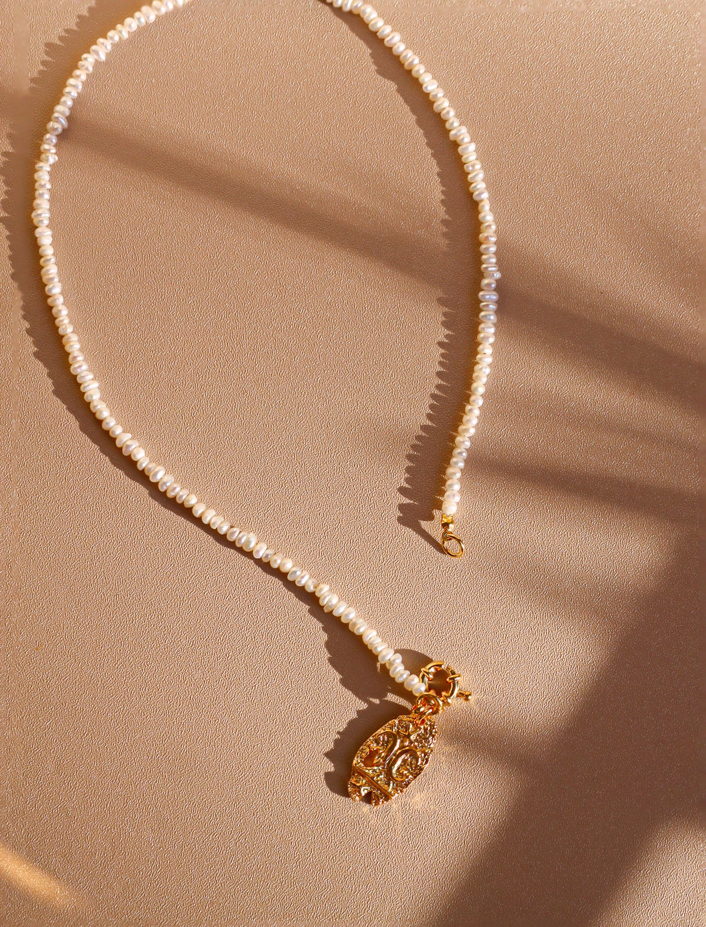 Pearl Sailor's Gold Coin Necklace