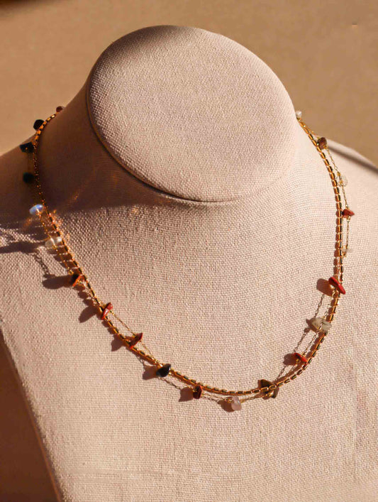 Festival Stone Layered Necklace