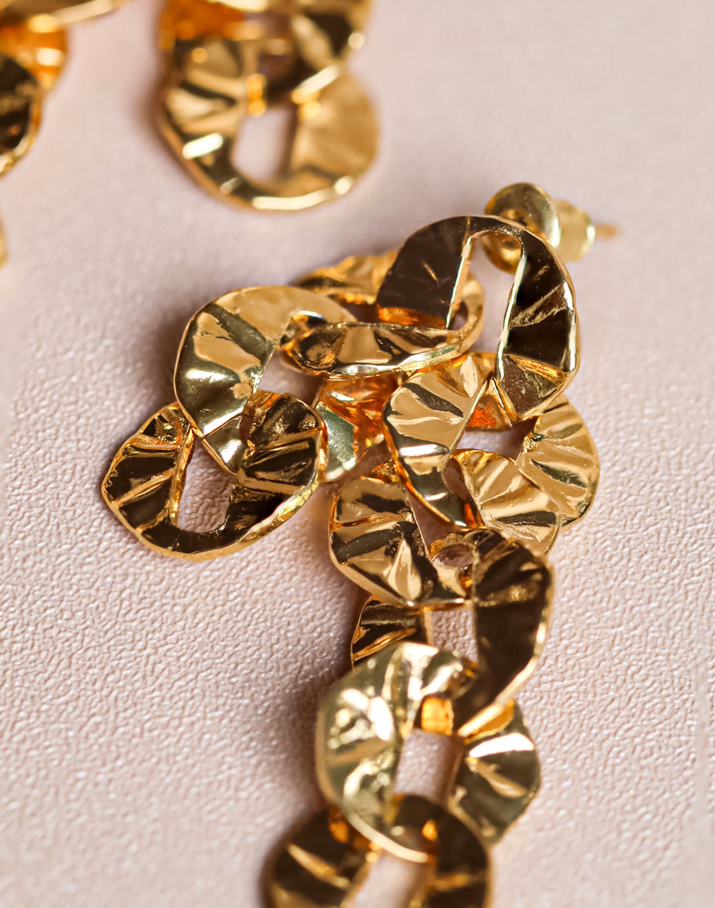 Paper-Cut Chain Earrings