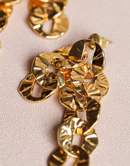 Paper-Cut Chain Earrings
