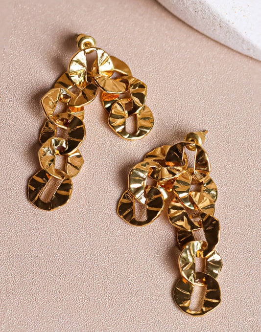 Paper-Cut Chain Earrings