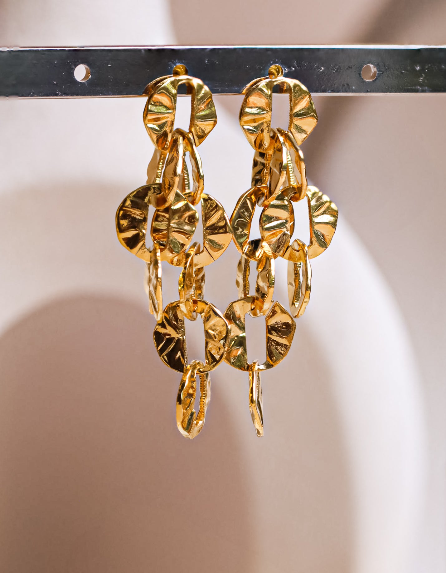 Paper-Cut Chain Earrings