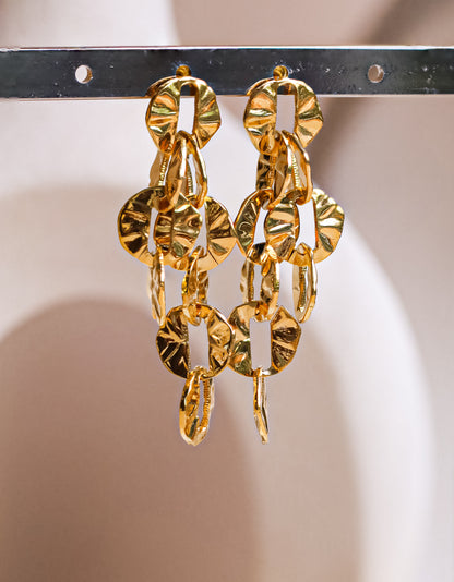 Paper-Cut Chain Earrings