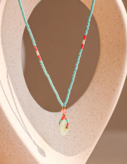 Jade Pendant Turquoise Necklace