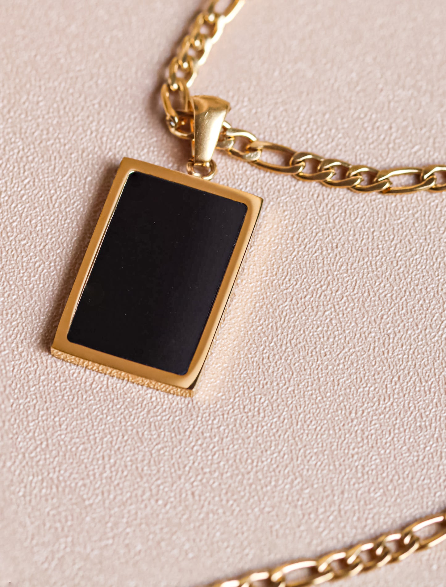 Obsidian Pendant Black Necklace