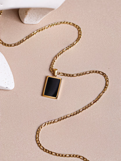 Obsidian Pendant Black Necklace
