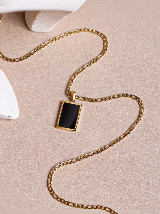 Obsidian Pendant Black Necklace