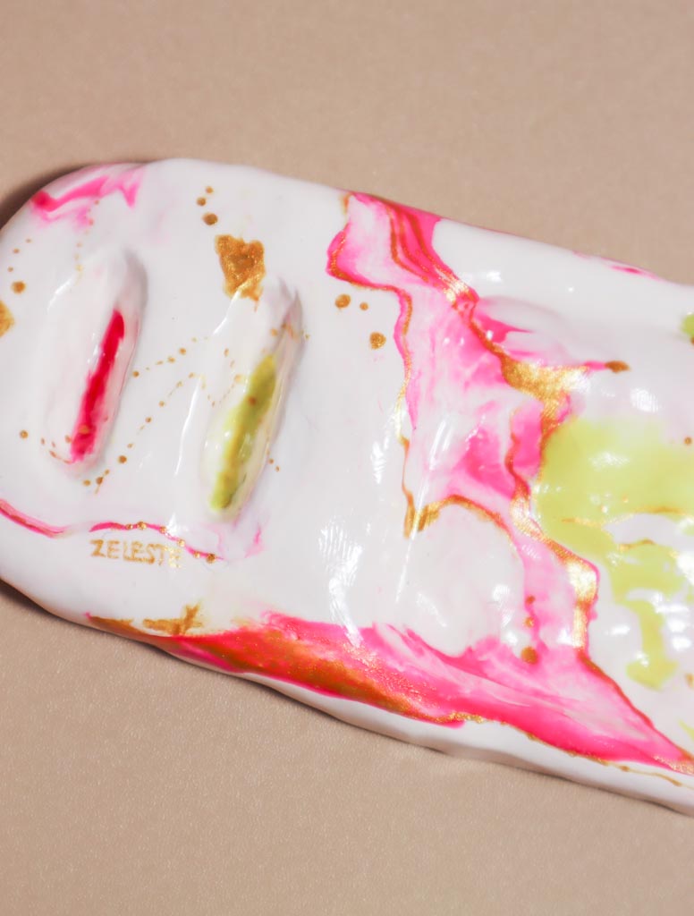 Handmade Polymer Clay Jewelry Dish Ring Holder Passion Spring