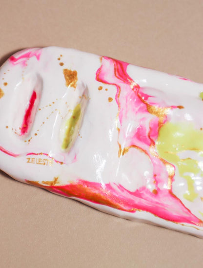 Handmade Polymer Clay Jewelry Dish Ring Holder Passion Spring