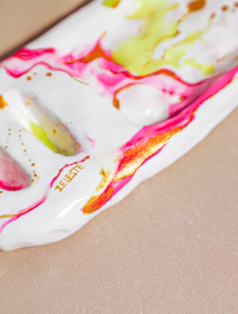 Handmade Polymer Clay Jewelry Dish Ring Holder Passion Spring