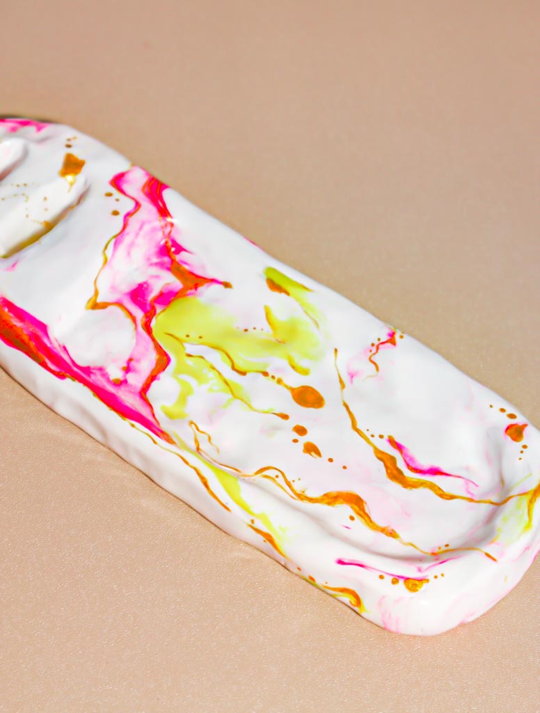 Handmade Polymer Clay Jewelry Dish Ring Holder Passion Spring