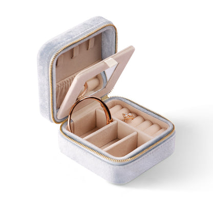 Small Square Velvet Jewelry Storage Box Ring Holder | Traveller