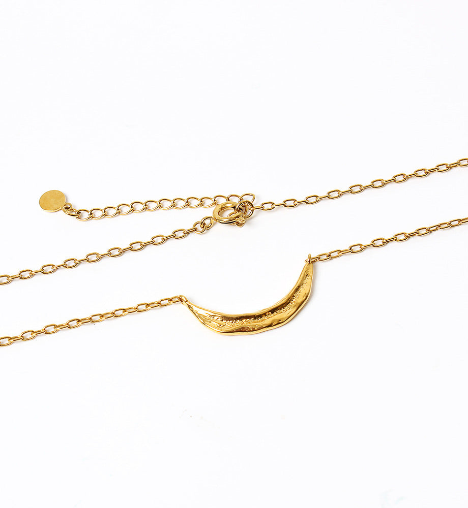 Archaic Moon Bar Necklace