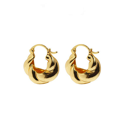 Chubby Cloud Small Twist Hoops