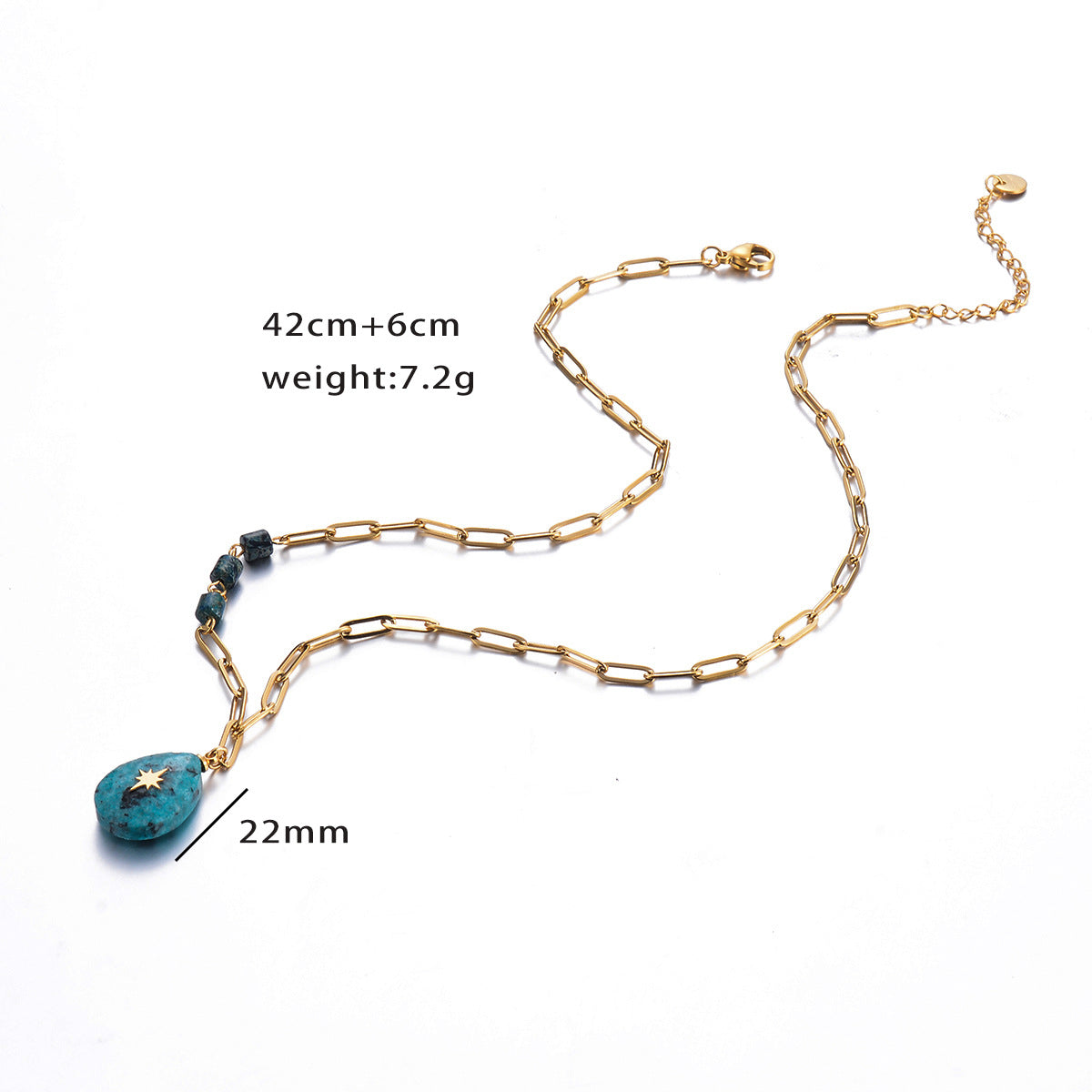 Turquoise Eight Swan Star Necklace