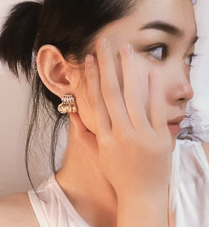 Golden Coins Spark Earrings