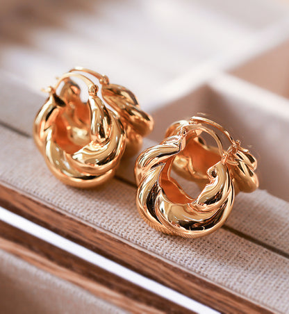 Chubby Cloud Small Twist Hoops