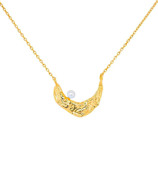 Crescent Pearl Necklace