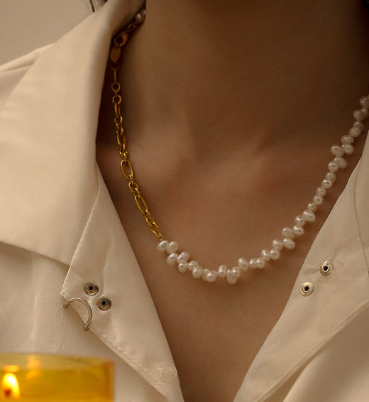 Pearl Heaven Asymmetric Necklace