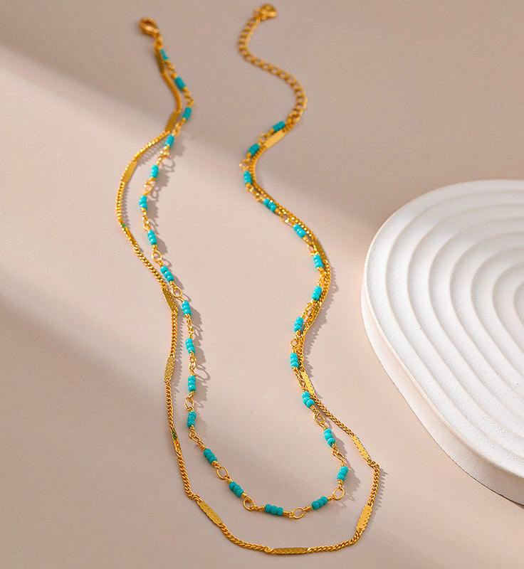 Sandi Layered Turquoise Necklace