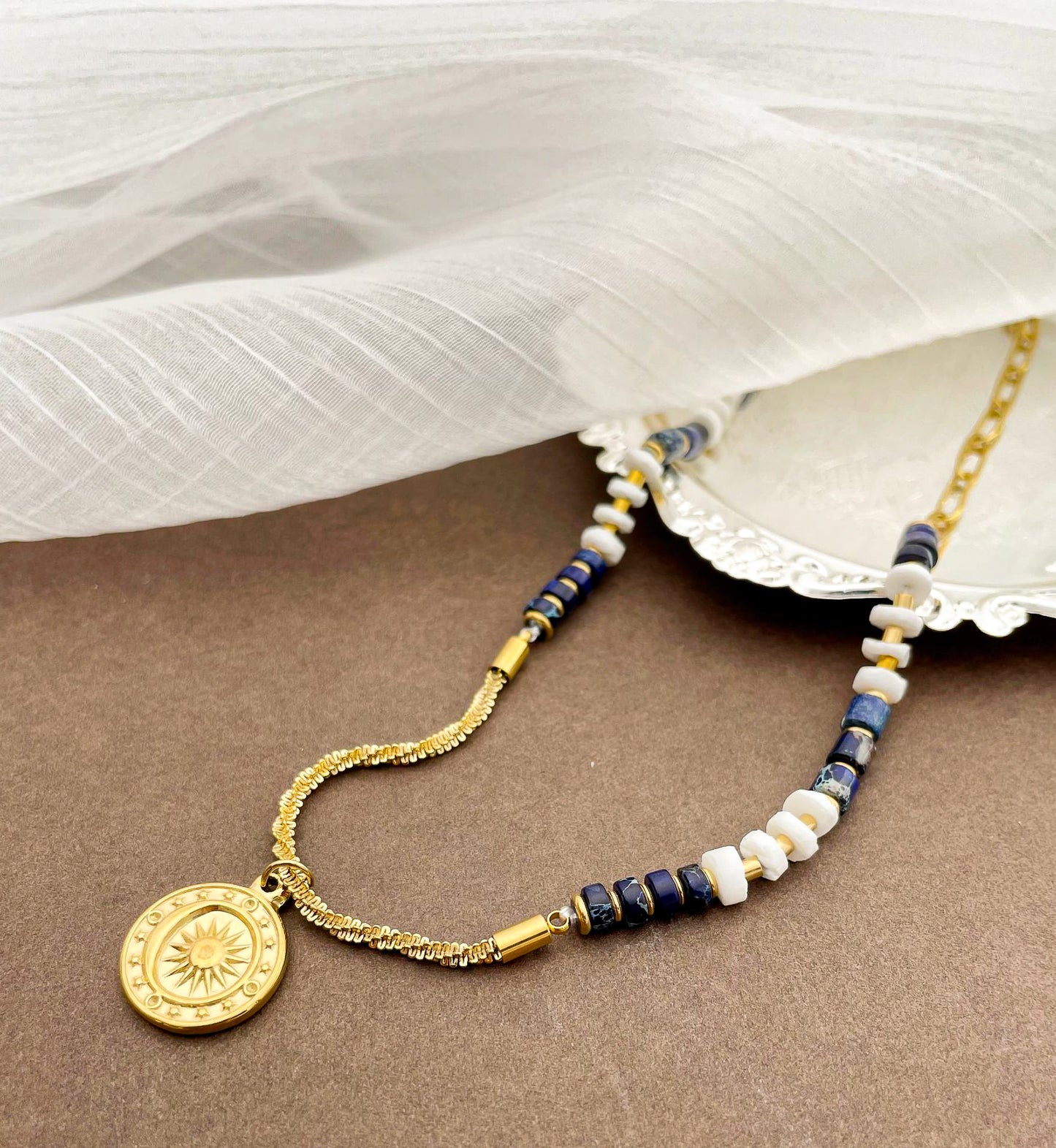 Lazurite Chain Necklace