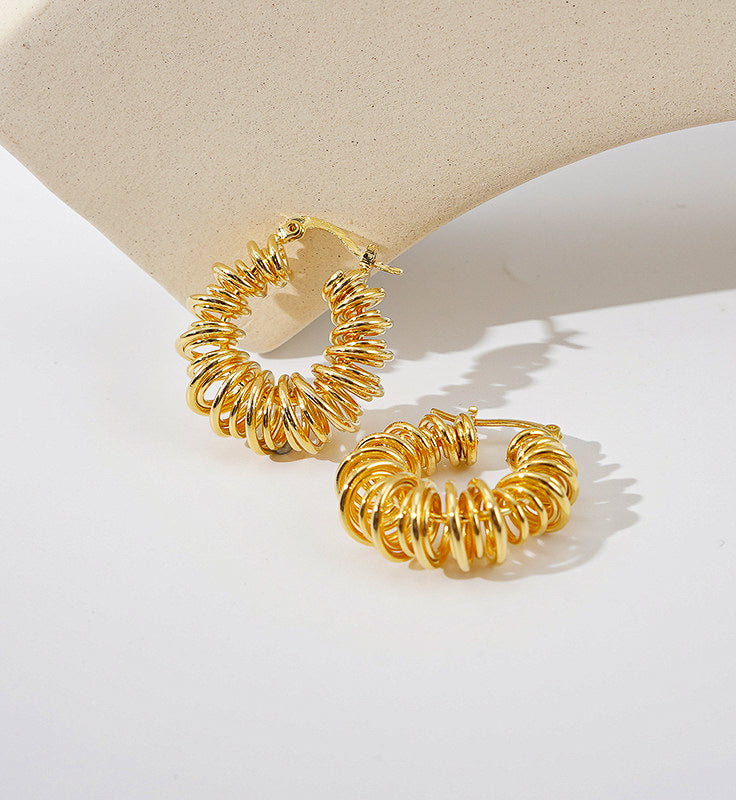 Spiral Big Hoops