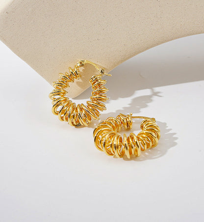 Spiral Big Hoops