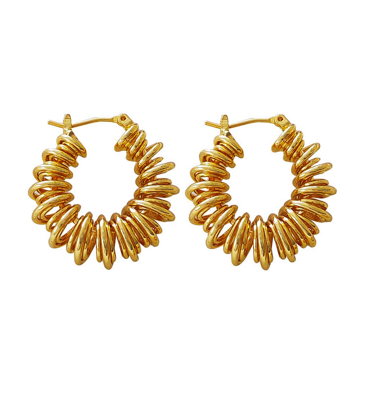 Spiral Big Hoops