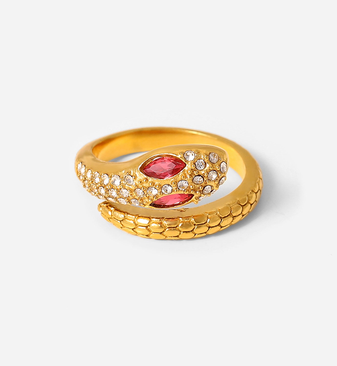 Cute Snake Gemstone Ring