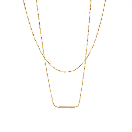 Layered Bar Simple Necklace