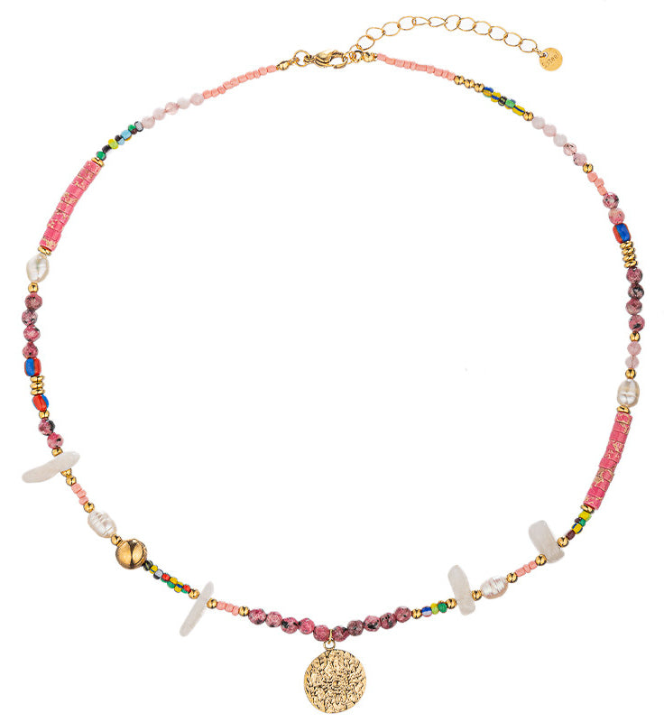 Helena Pink Gemstone Necklace