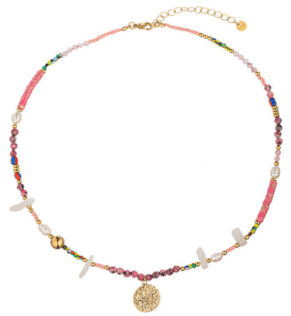 Helena Pink Gemstone Necklace