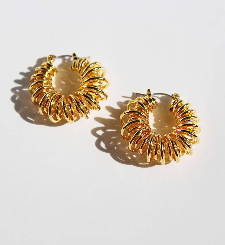Spiral Big Hoops