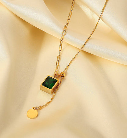 Golden Cube Necklace