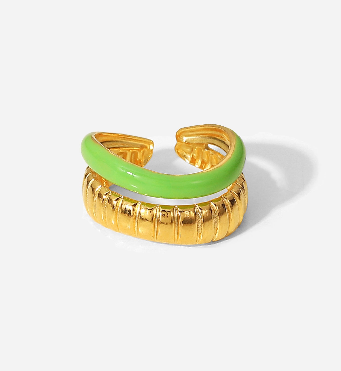 Green Enamel Ring