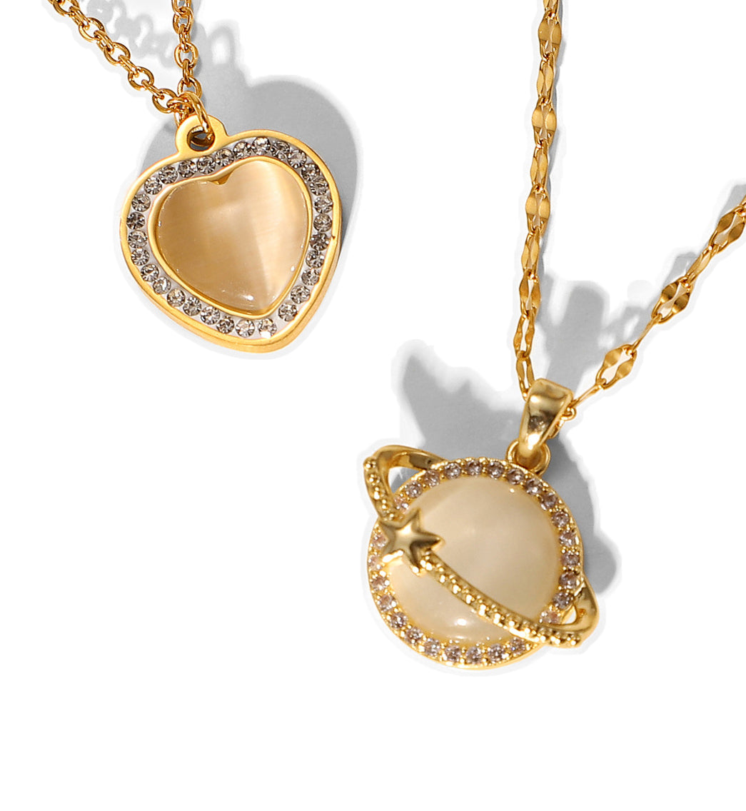 Little Heart Opal Necklace