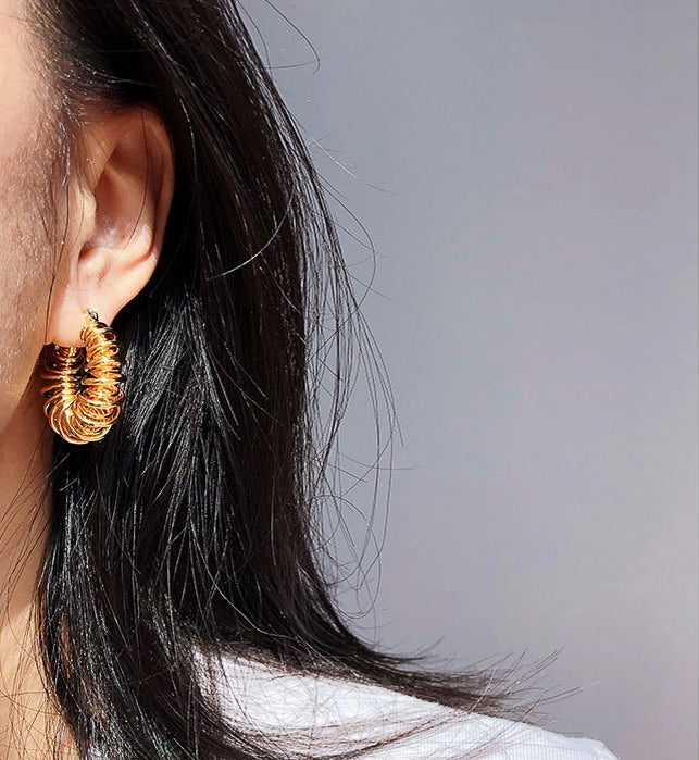 Spiral Big Hoops