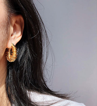 Spiral Big Hoops