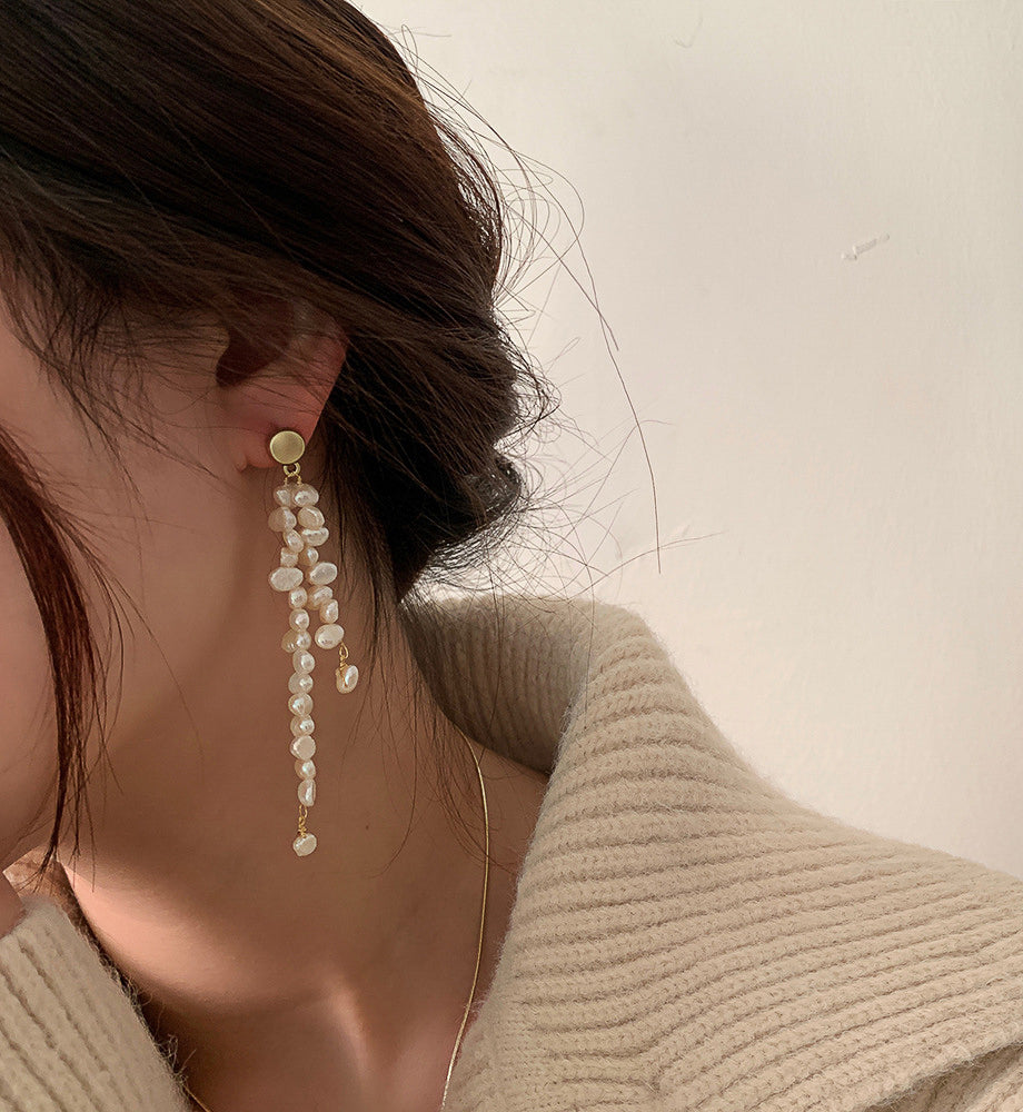 Long Pearl Delight Earrings