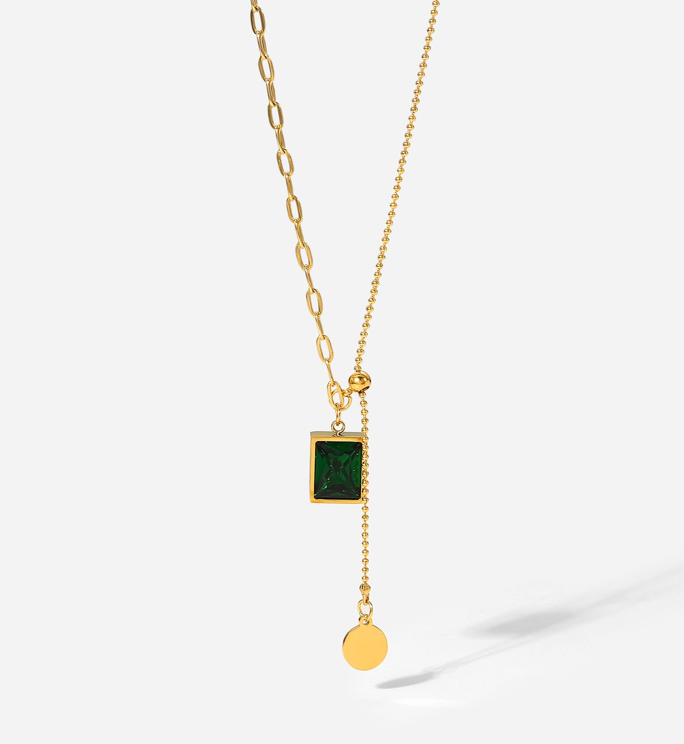 Golden Cube Necklace