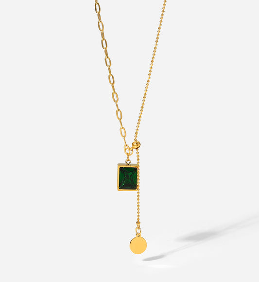 Golden Cube Necklace