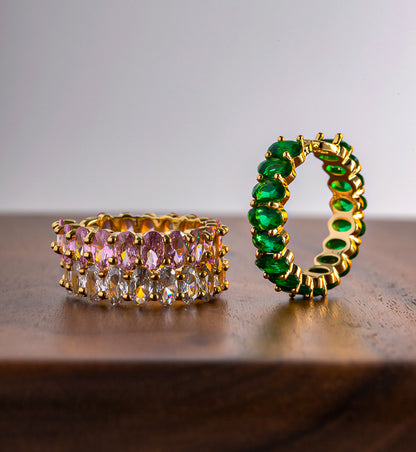 Eva Oval Gem Ring
