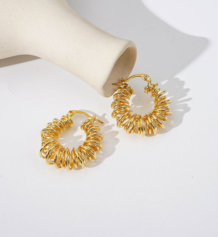 Spiral Big Hoops