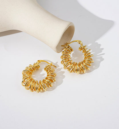Spiral Big Hoops