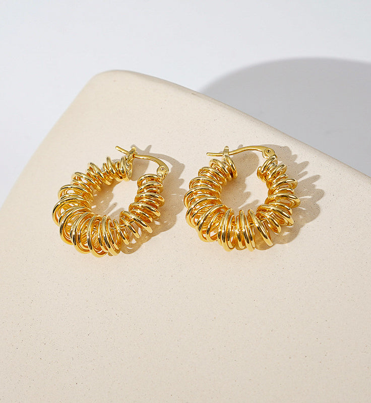 Spiral Big Hoops