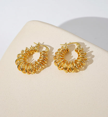 Spiral Big Hoops