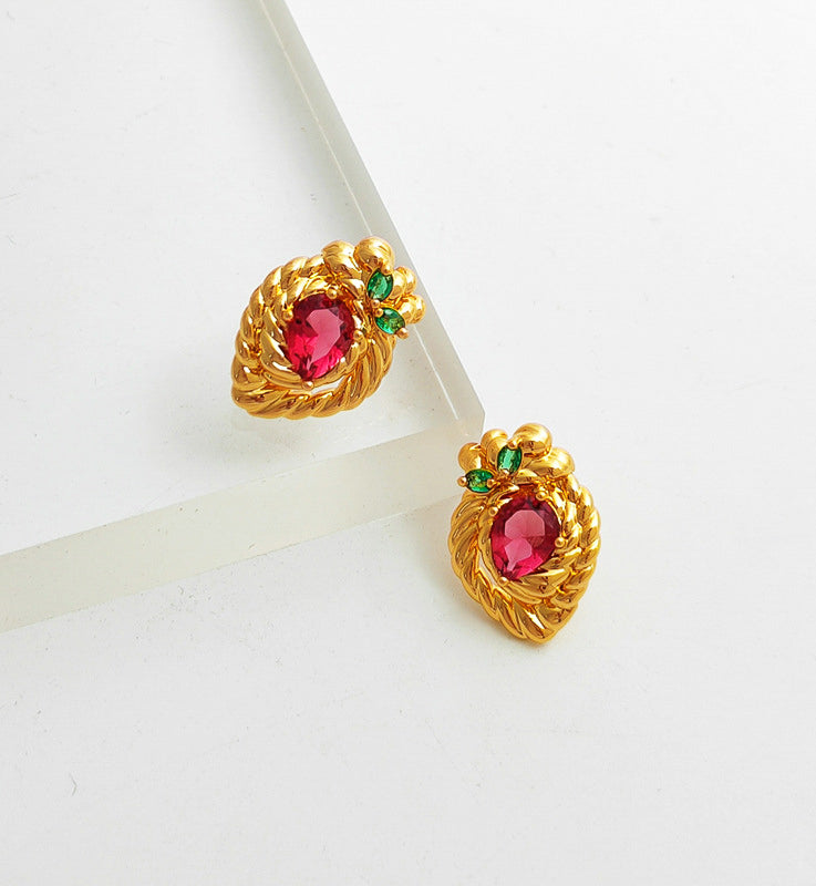 Strawberry Gem studs