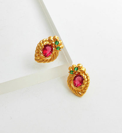 Strawberry Gem studs