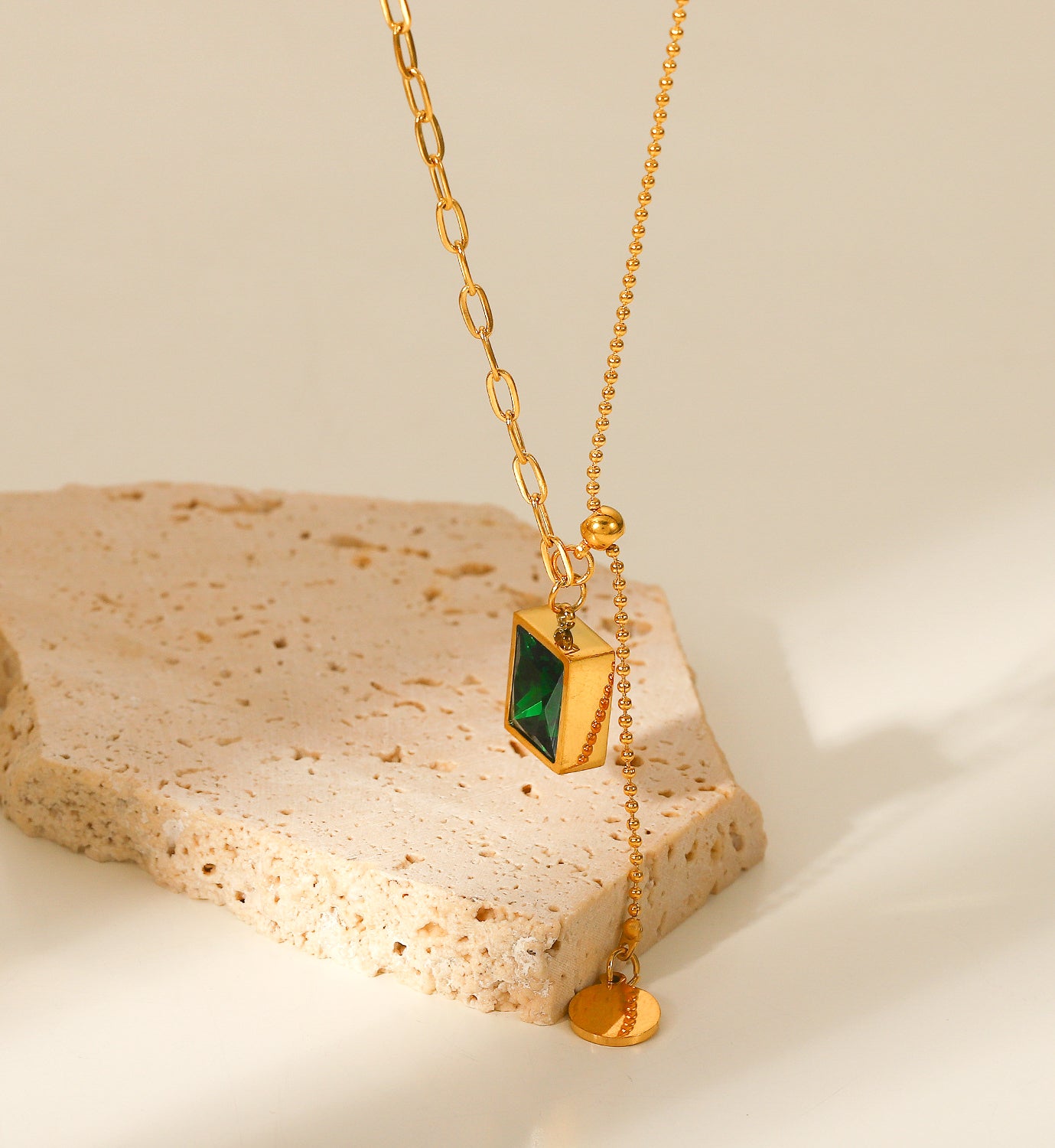 Golden Cube Necklace